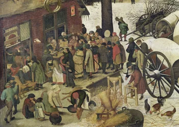 El Censo en Belén (detalle de la oficina de impuestos)